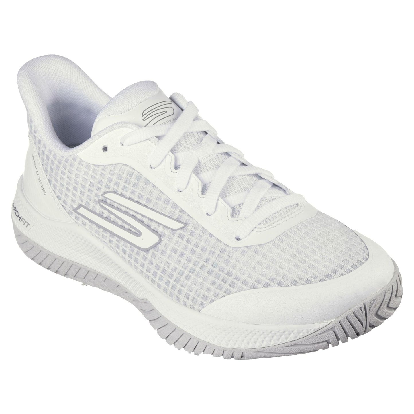 White - Front - Skechers Womens-Ladies Viper Pro Pickleball Court Trainers