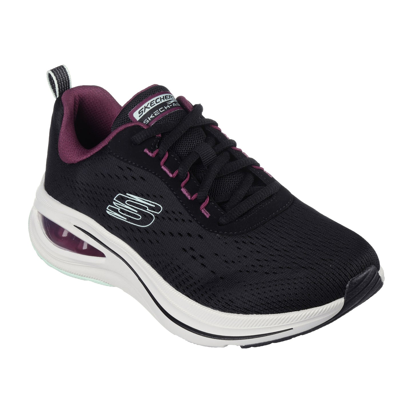 Black-Mint - Front - Skechers Womens-Ladies Skech-Air Meta - Aired Out Trainers