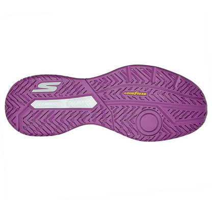 Grey-Purple - Lifestyle - Skechers Womens-Ladies Viper Pickleball Court Trainers