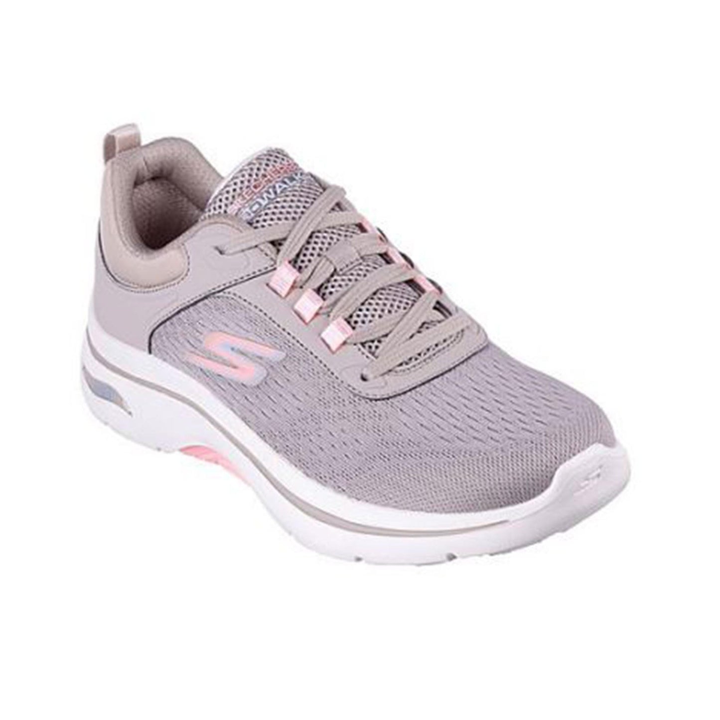 Taupe-Pink - Front - Skechers Womens-Ladies Go Walk Arch Fit 2.0 Trainers