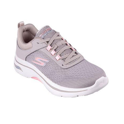 Taupe-Pink - Front - Skechers Womens-Ladies Go Walk Arch Fit 2.0 Trainers