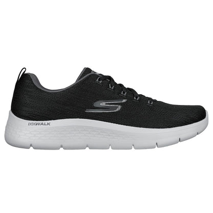 Black-Grey - Back - Skechers Mens Go Walk Flex Trainers