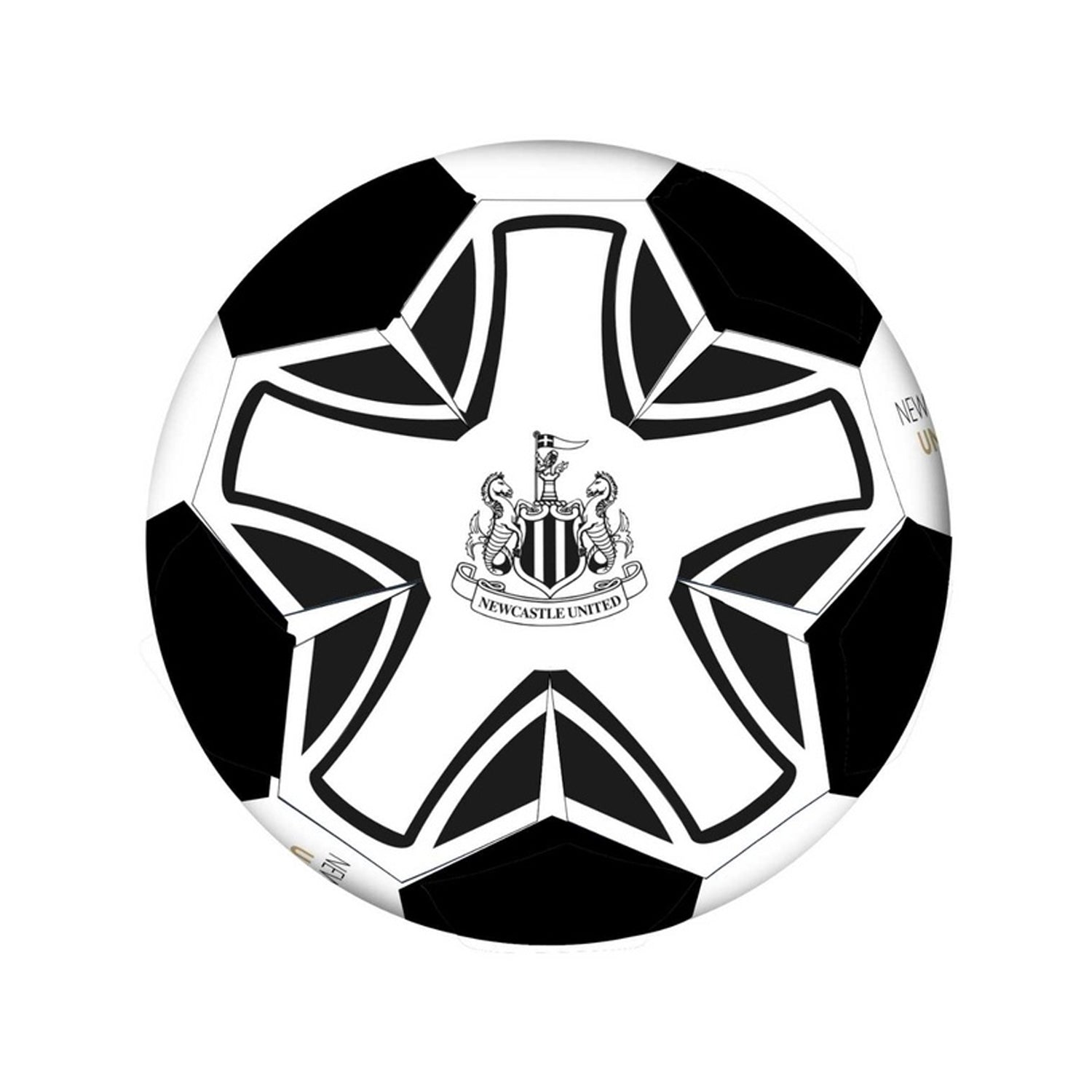 Black-White - Front - Newcastle United FC Mini Soft Football