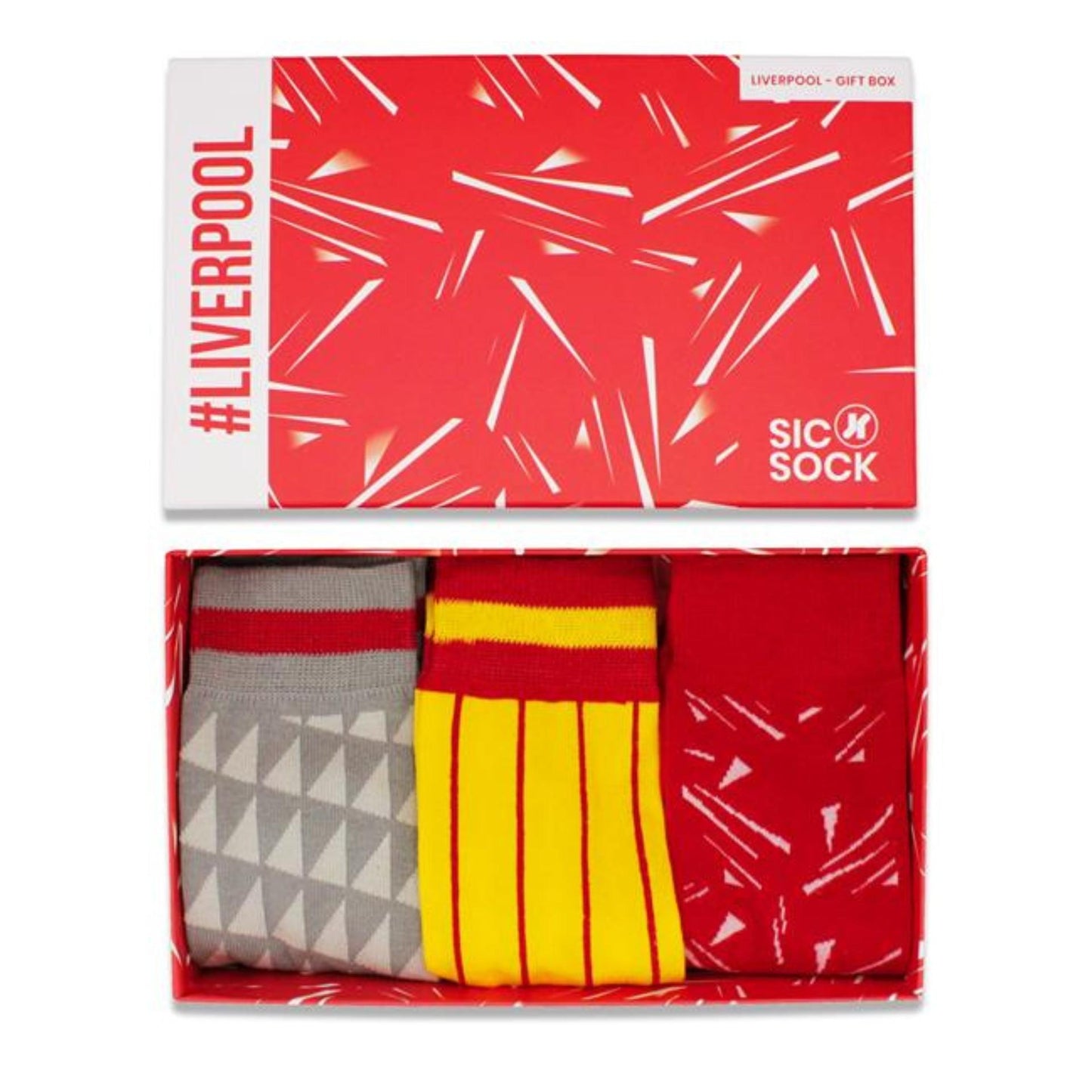 Grey-Yellow-Red - Front - Ireland Mens Retro Socks (Pack of 3)