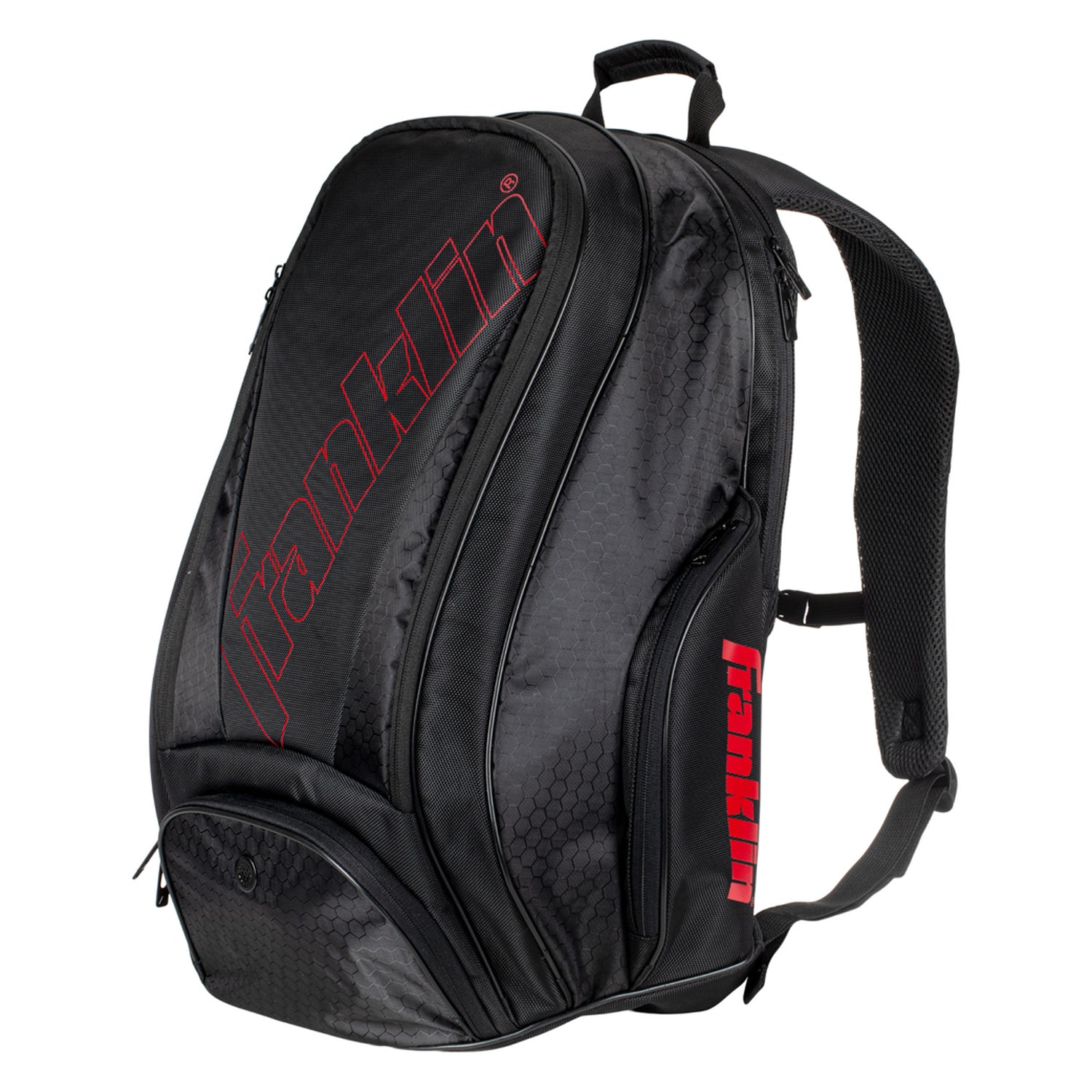 Black-Red - Front - Franklin Deluxe Competition Pro Pickleball Backpack