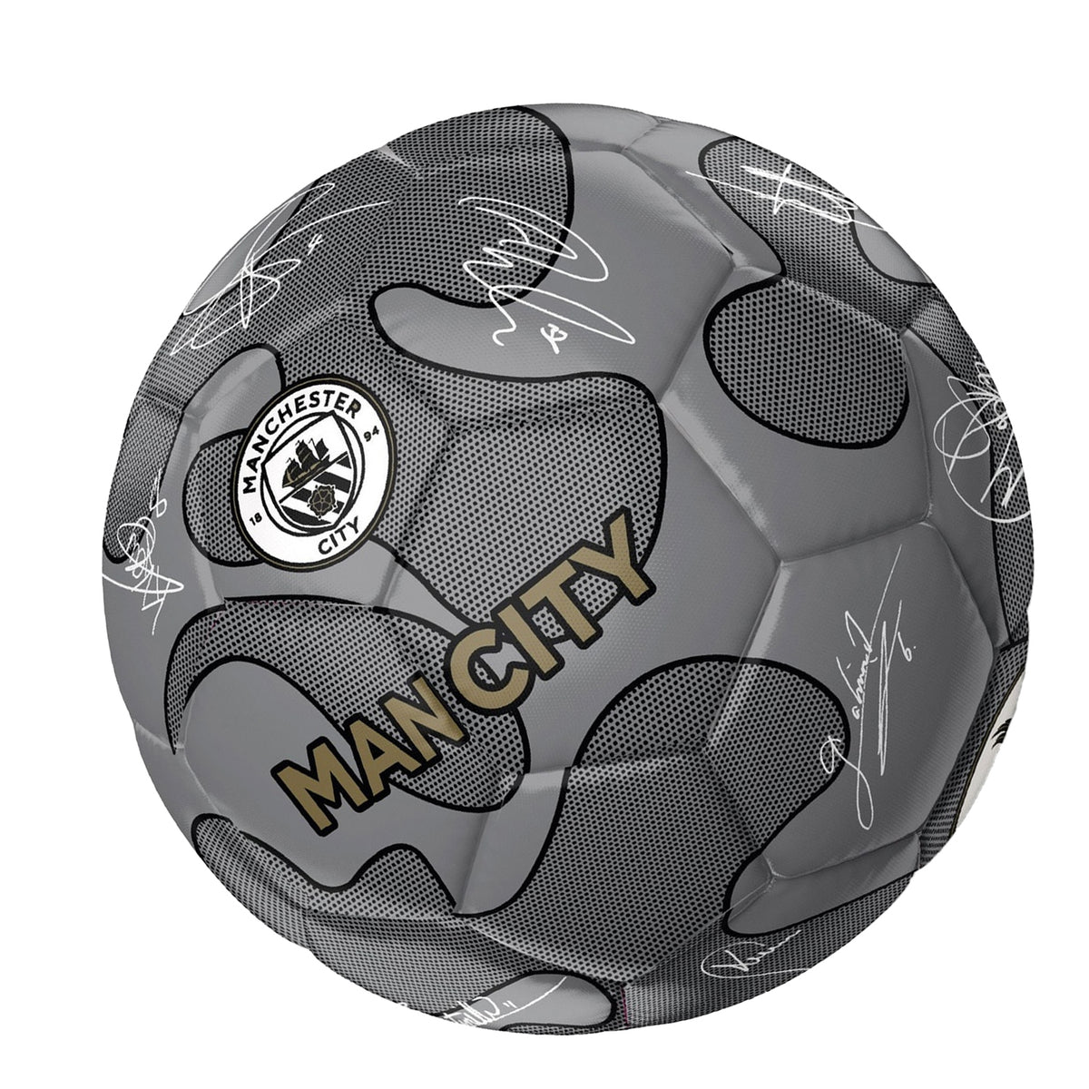 Silver - Back - Manchester City FC Signature 32 Panel Football
