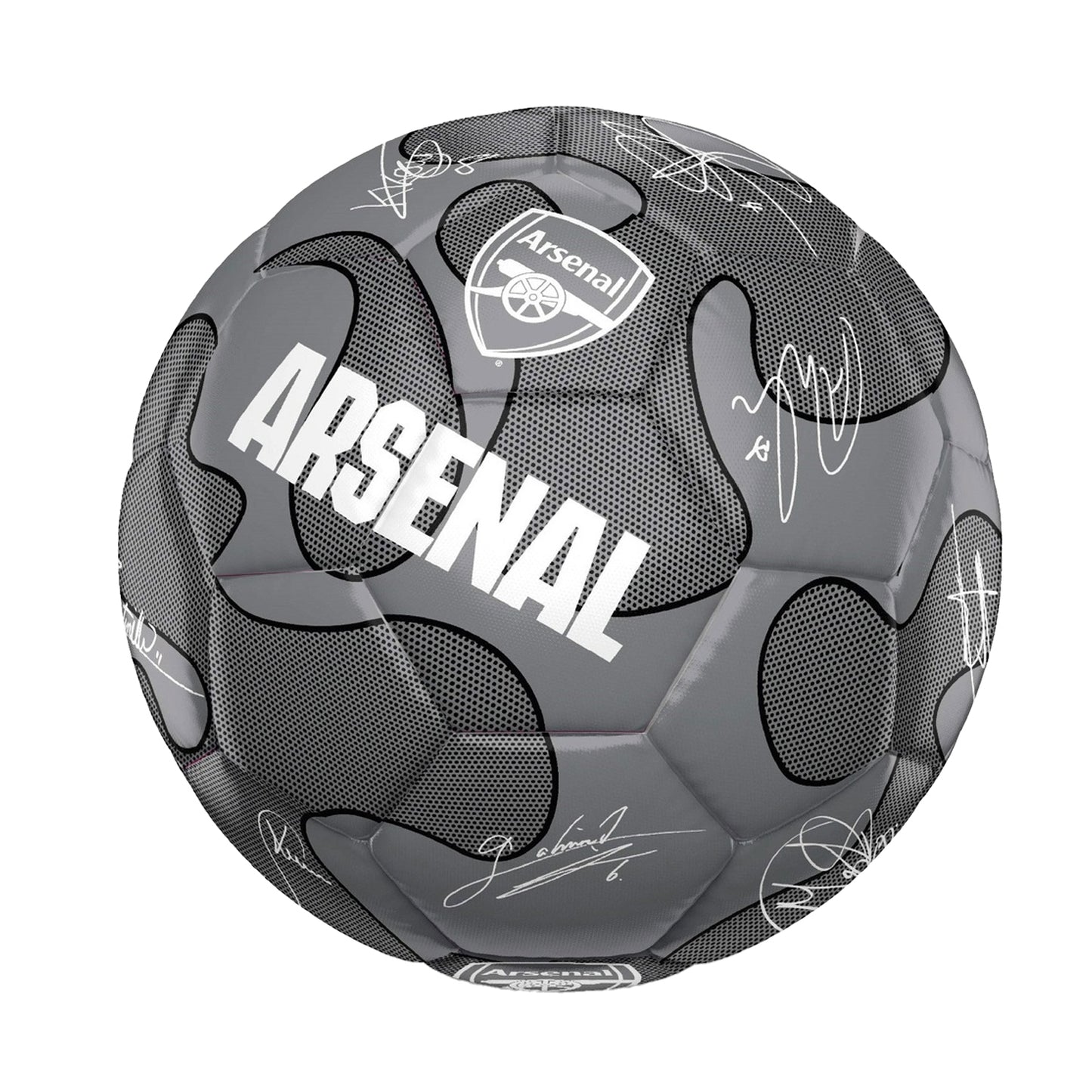 Silver-White - Front - Arsenal FC Team Camo Signature 32 Panel Football