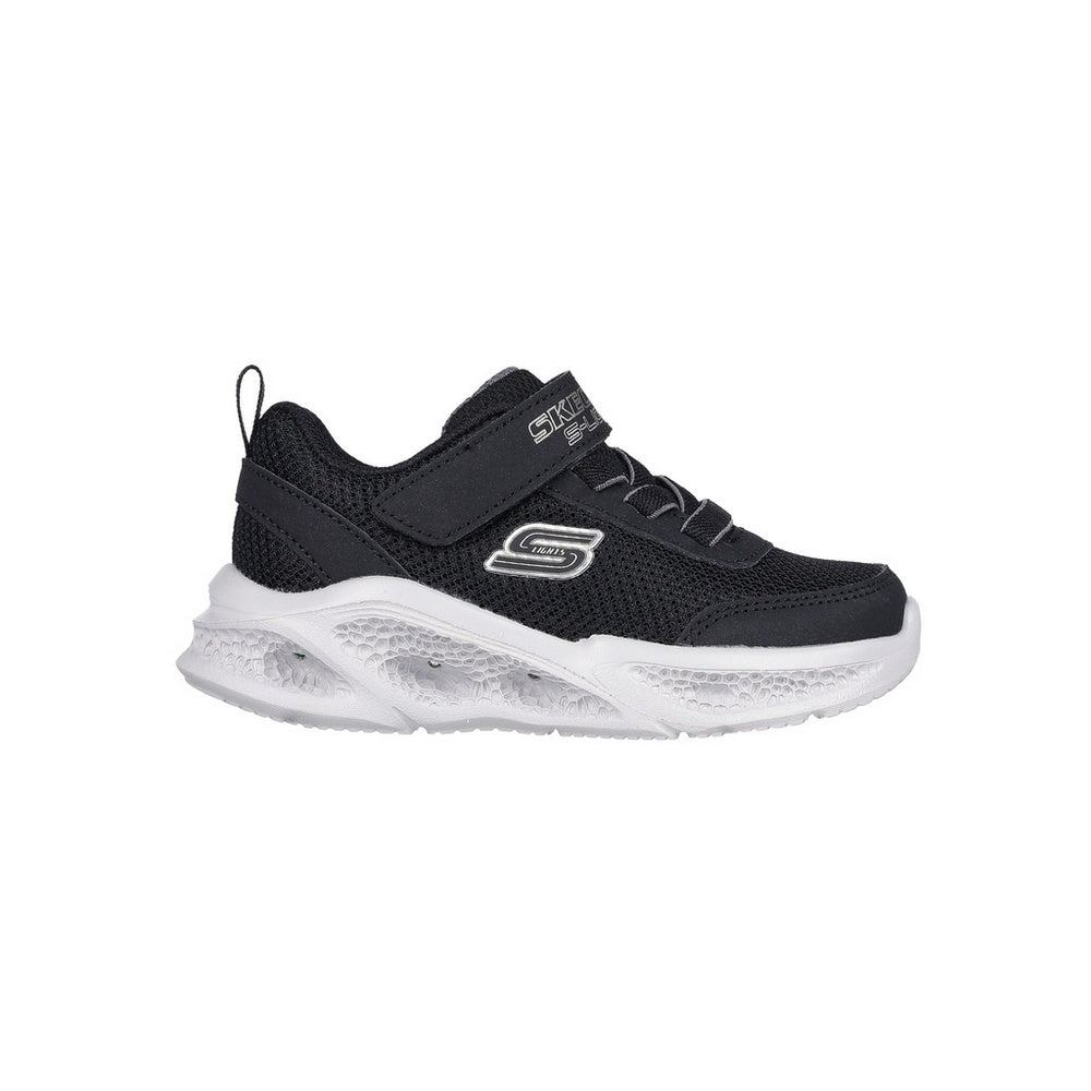 Black-Grey - Back - Skechers Childrens-Kids S Lights Trainers