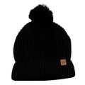 Black - Front - Six Peaks Mens Pom Pom Beanie