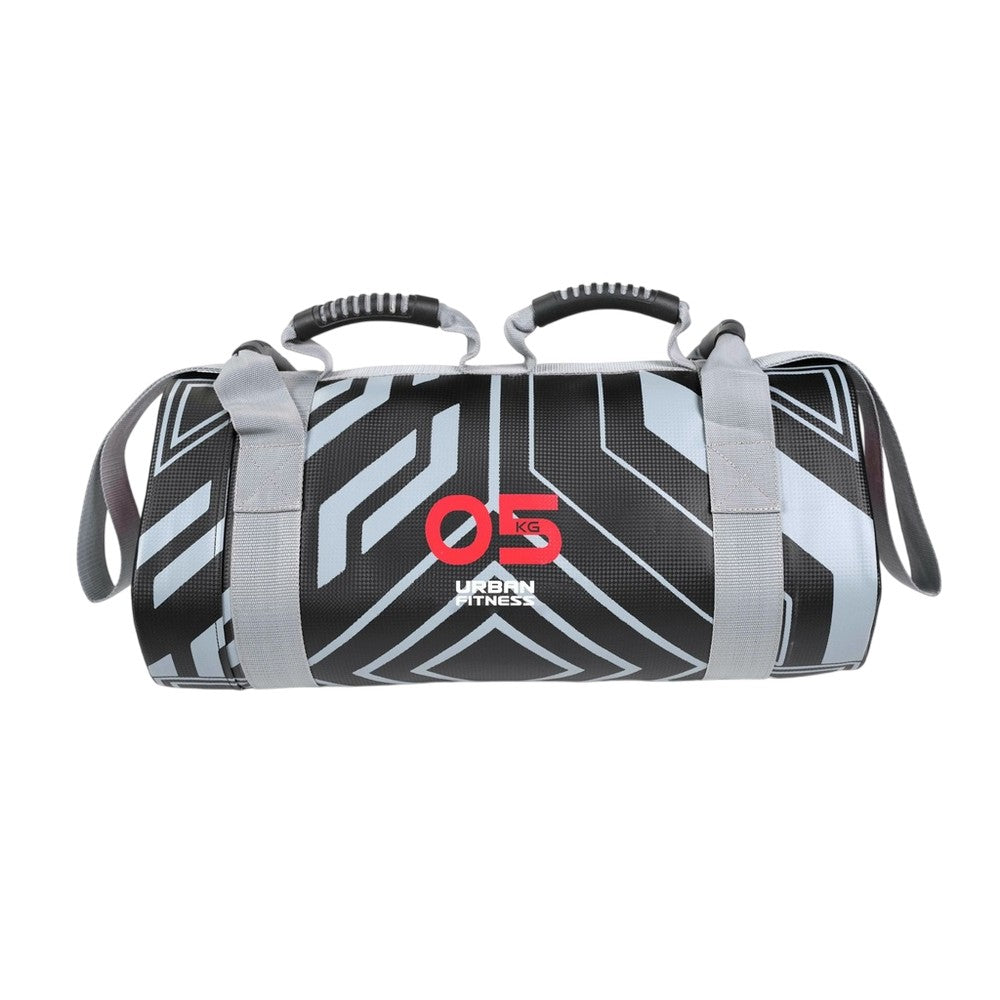 Black-Grey - Front - Urban Fitness Power Fitness Weighted Bag