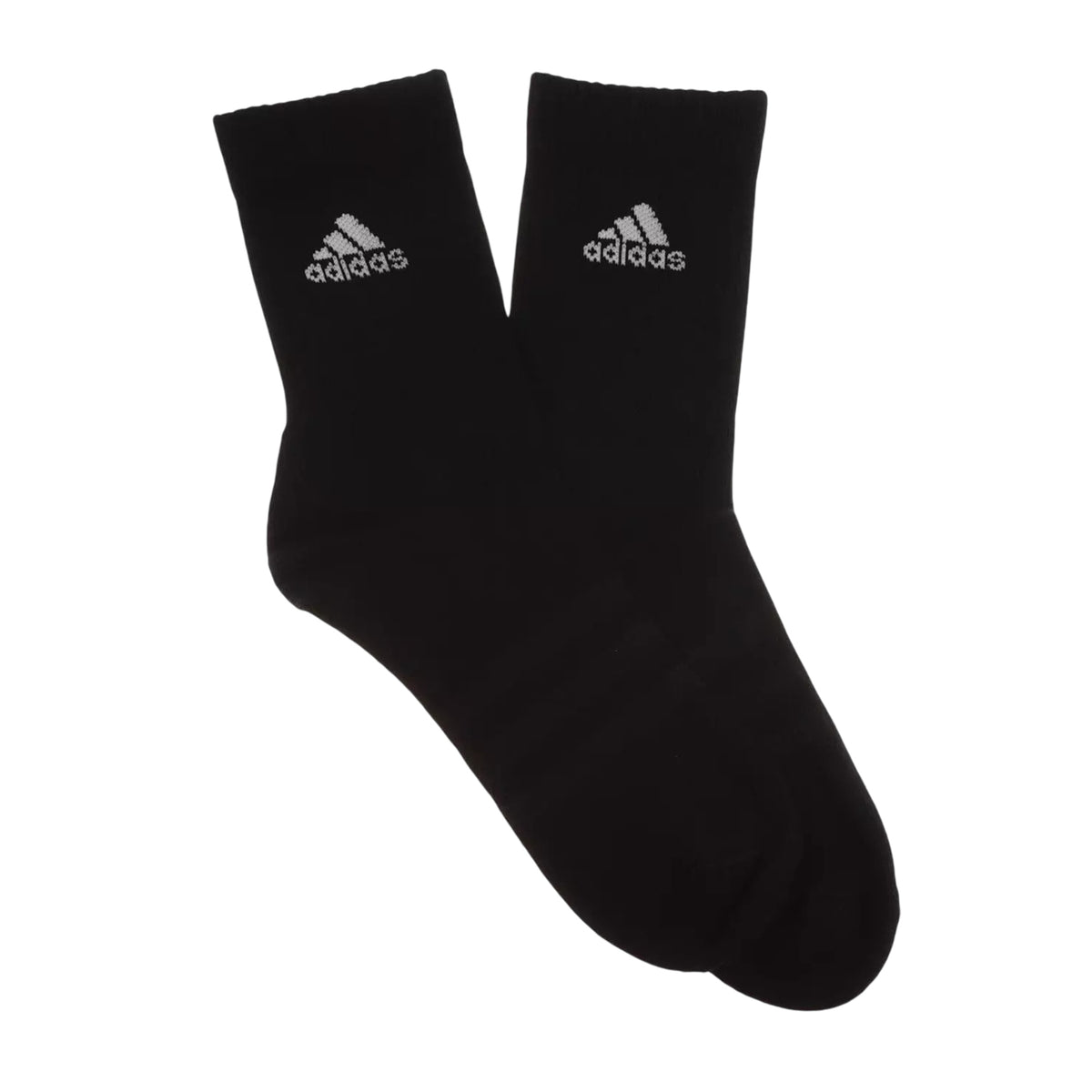 Black - Back - Adidas Unisex Adult Crew Socks (Pack of 3)