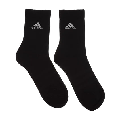Black - Side - Adidas Unisex Adult Crew Socks (Pack of 3)