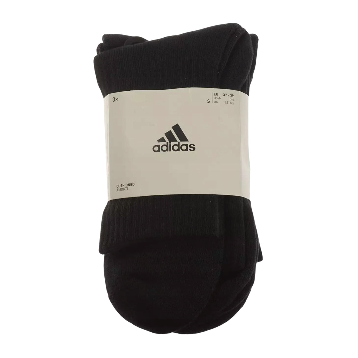 Black - Lifestyle - Adidas Unisex Adult Crew Socks (Pack of 3)