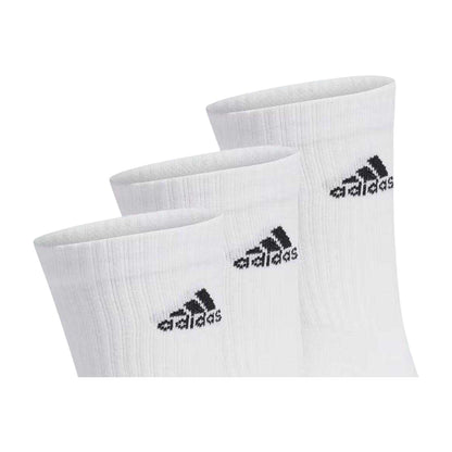 White - Back - Adidas Unisex Adult Crew Socks (Pack of 3)