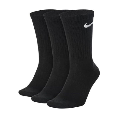 Black - Front - Nike Unisex Adult Everyday Dri-FIT Crew Socks (Pack of 3)