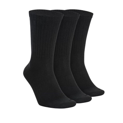 Black - Back - Nike Unisex Adult Everyday Dri-FIT Crew Socks (Pack of 3)
