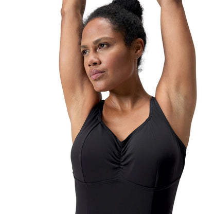 Black - Side - Speedo Womens-Ladies AquaNite Shaping One Piece Swimsuit