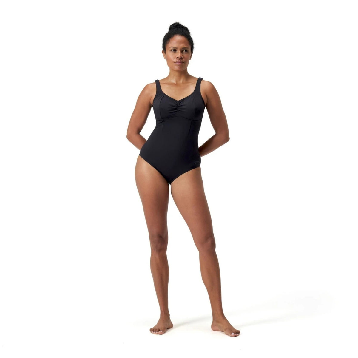 Black - Pack Shot - Speedo Womens-Ladies AquaNite Shaping One Piece Swimsuit