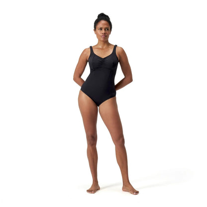 Black - Pack Shot - Speedo Womens-Ladies AquaNite Shaping One Piece Swimsuit