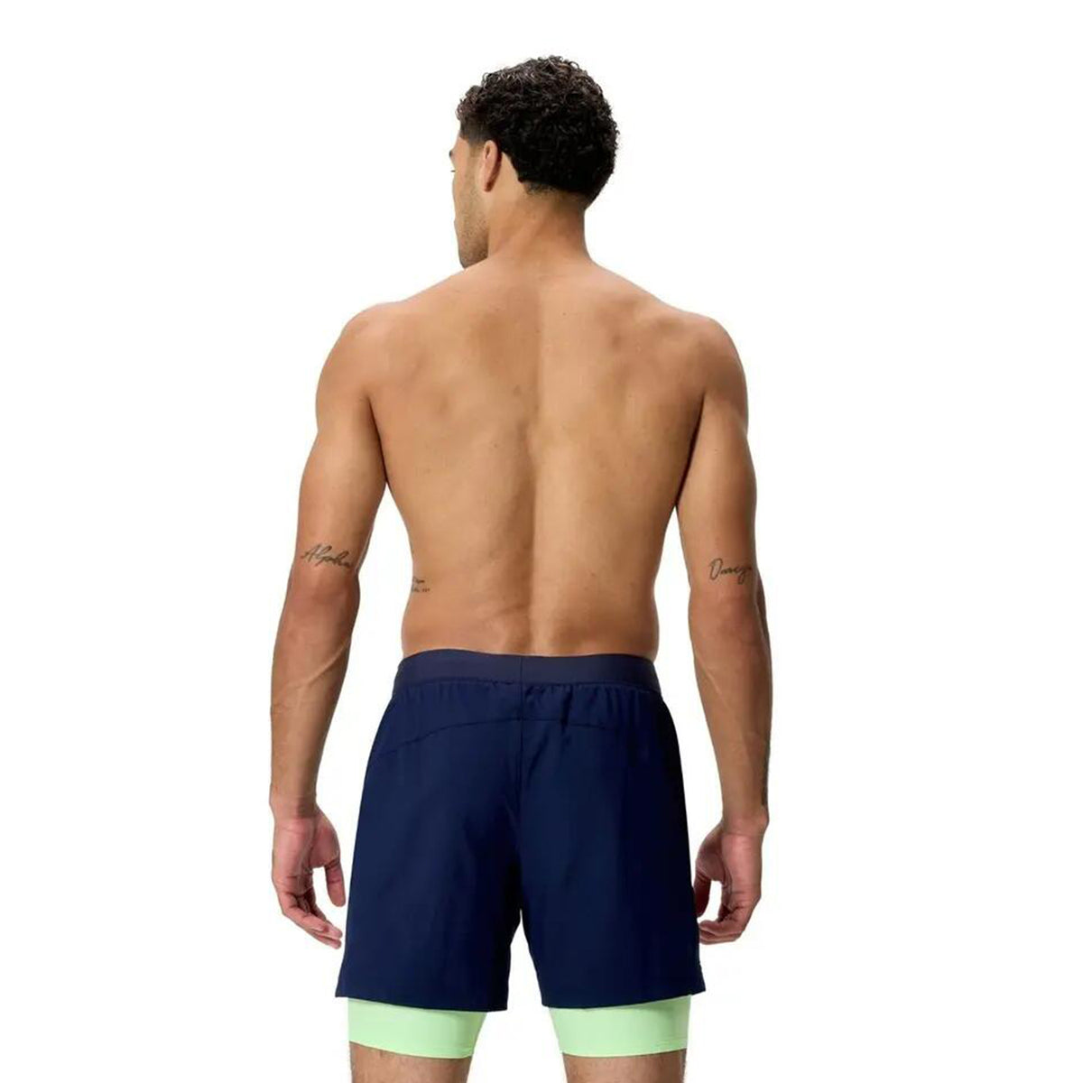 Navy-Green - Back - Speedo Mens Volley Swim Shorts