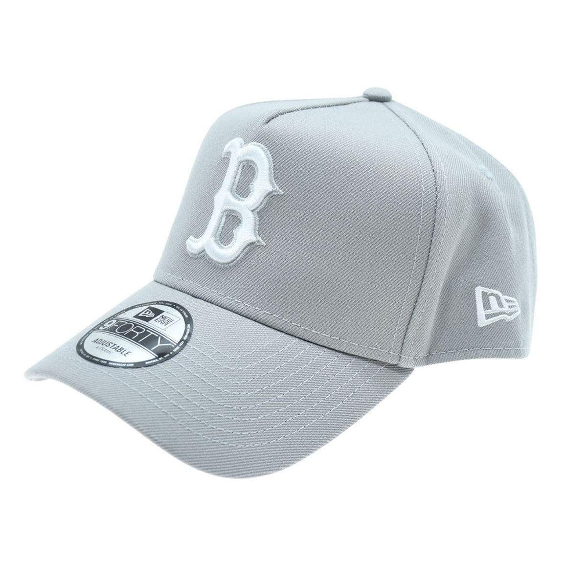 Grey-White - Front - New Era 9Forty Boston Red Sox Baseball Cap