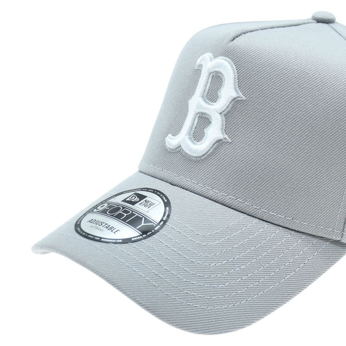 Grey-White - Side - New Era 9Forty Boston Red Sox Baseball Cap