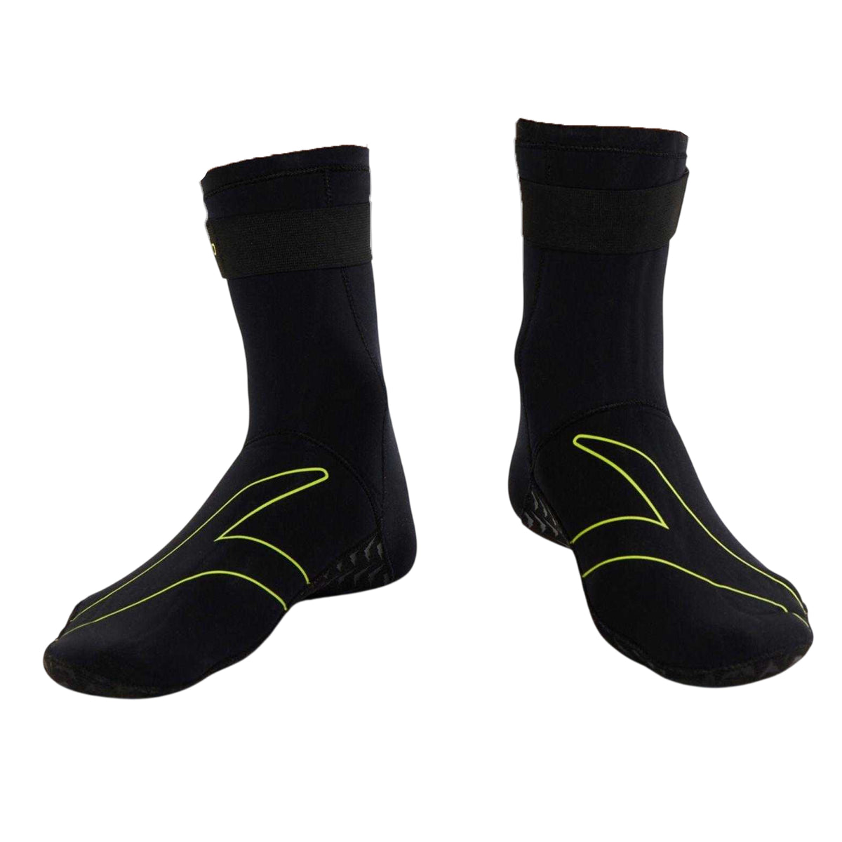 Black-Fluorescent Yellow - Front - Speedo Mens Open Water Neoprene Swim Socks
