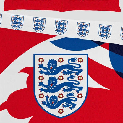 Red-White-Blue - Side - England FA Football Duvet Cover Set