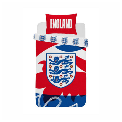 Red-White-Blue - Front - England FA Football Duvet Cover Set