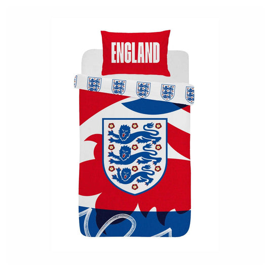 Red-White-Blue - Front - England FA Football Duvet Cover Set
