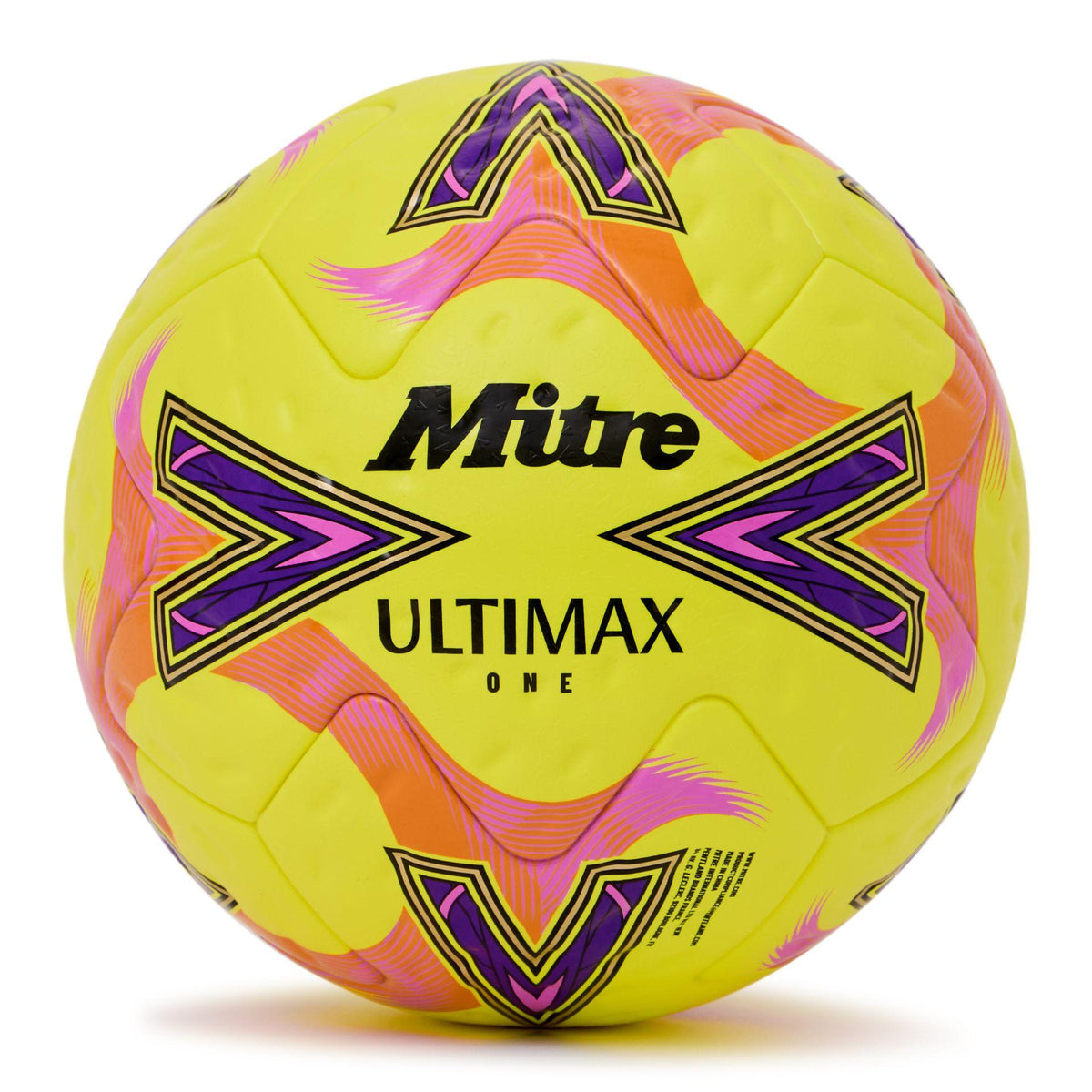 Yellow-Orange-Purple - Front - Mitre Ultimax One Football