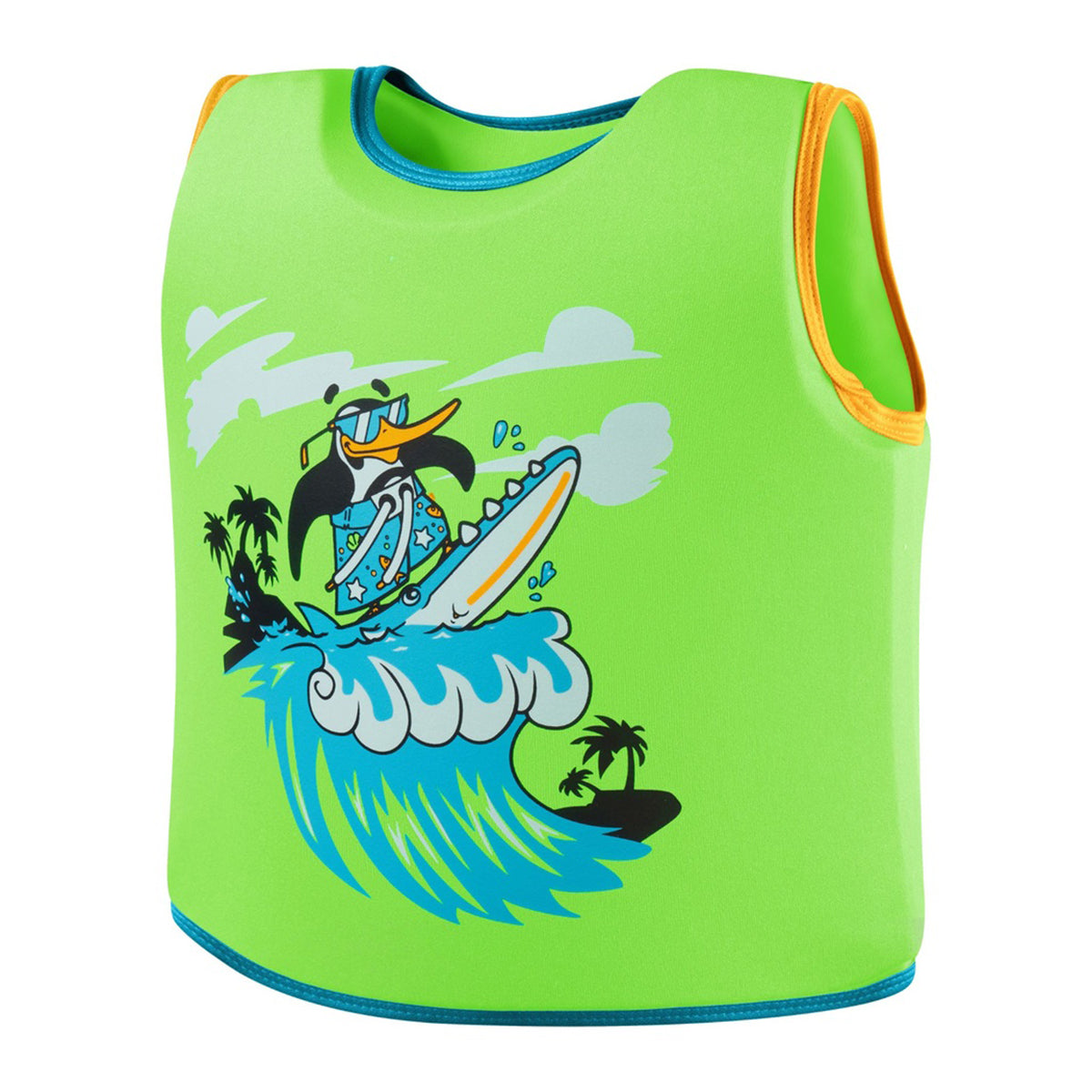Blue-Green - Back - Speedo Baby Penguin Swim Vest