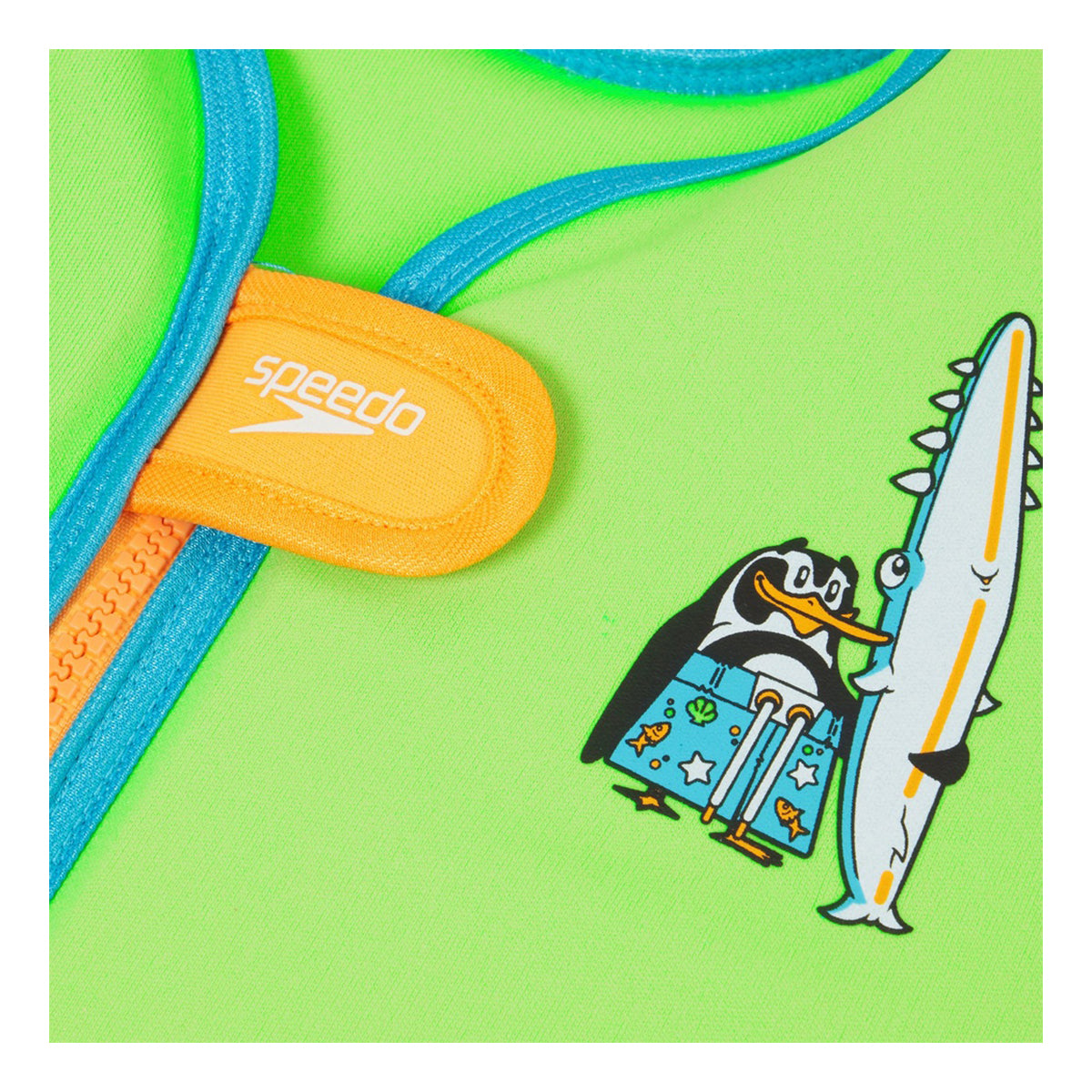 Blue-Green - Side - Speedo Baby Penguin Swim Vest