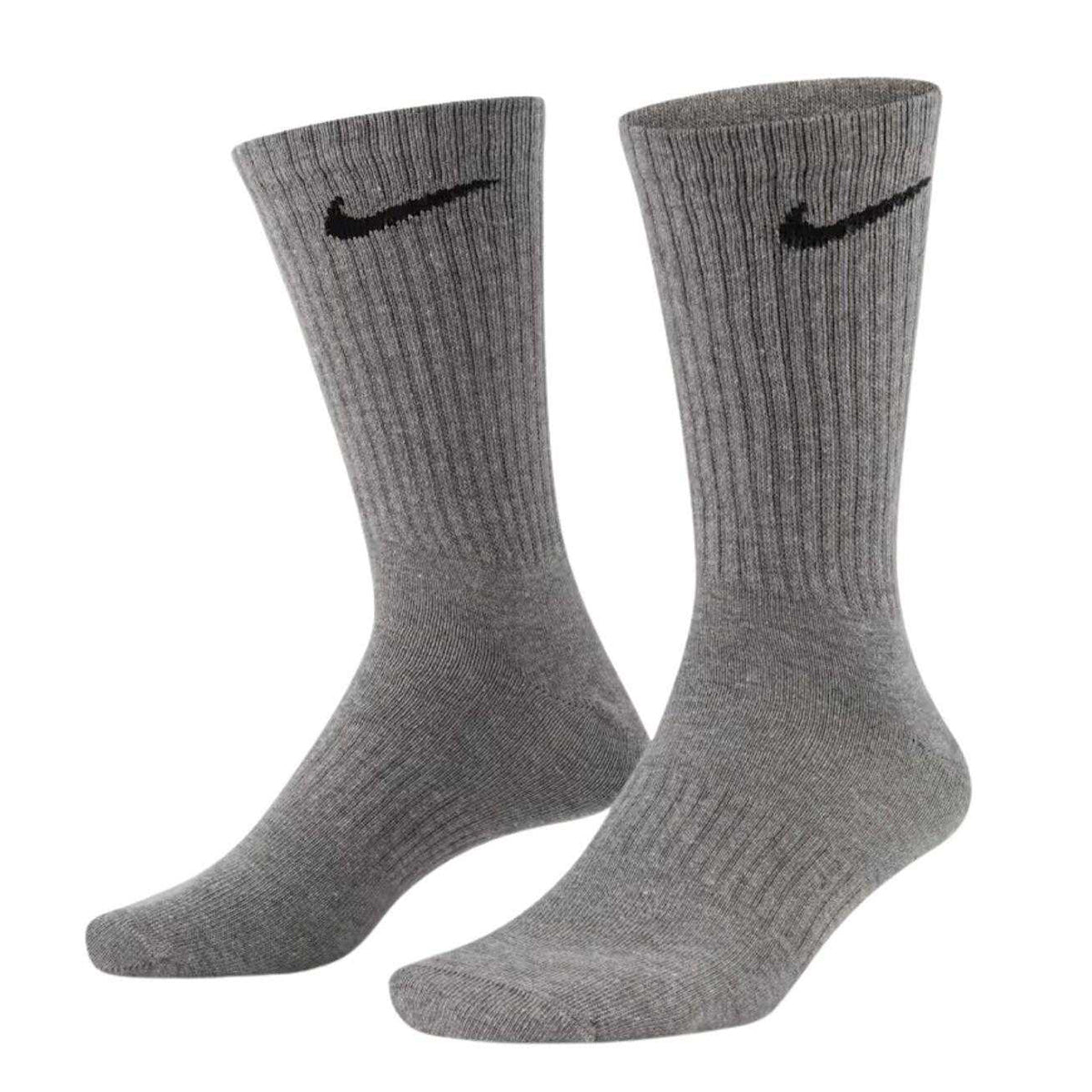 Black-White-Grey - Back - Nike Childrens-Kids Lightweight Crew Socks (Pack of 3)