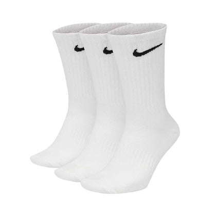 White - Front - Nike Childrens-Kids Lightweight Crew Socks (Pack of 3)