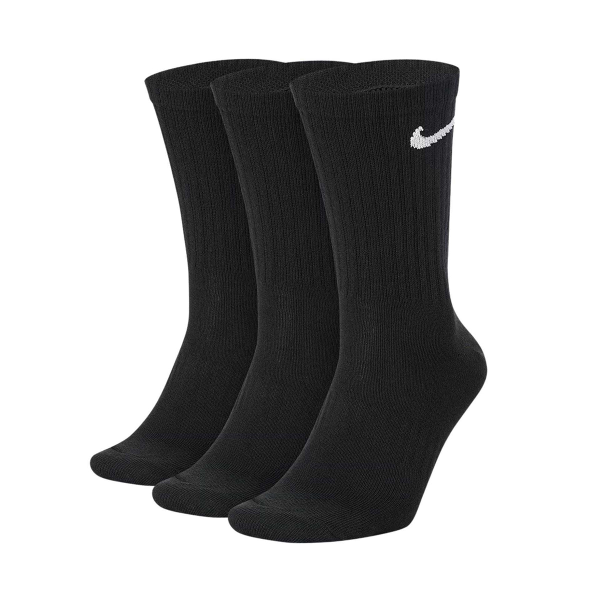 Black - Front - Nike Childrens-Kids Lightweight Crew Socks (Pack of 3)