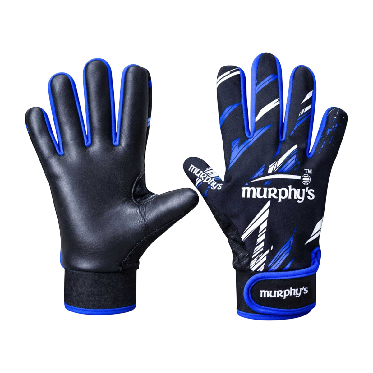 Black-White-Blue - Side - Murphys Childrens-Kids Vision Gaelic Gloves