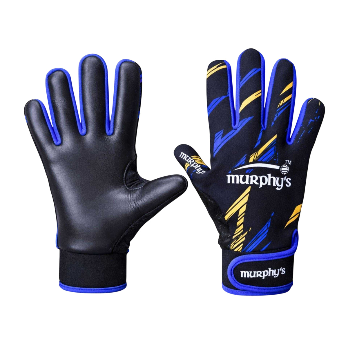 Black-Amber-Blue - Side - Murphys Childrens-Kids Vision Gaelic Gloves