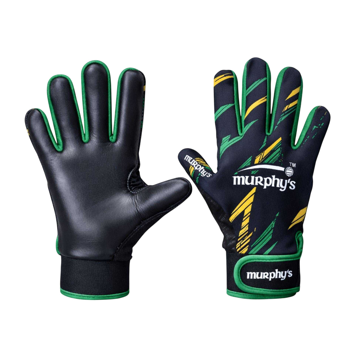 Black-Amber-Green - Side - Murphys Childrens-Kids Vision Gaelic Gloves