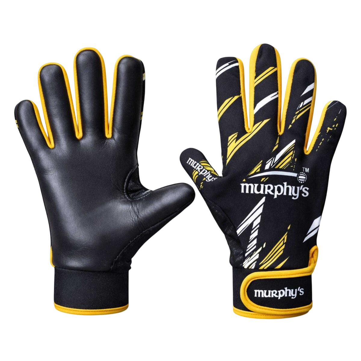 Black-White-Amber - Side - Murphys Childrens-Kids Vision Gaelic Gloves
