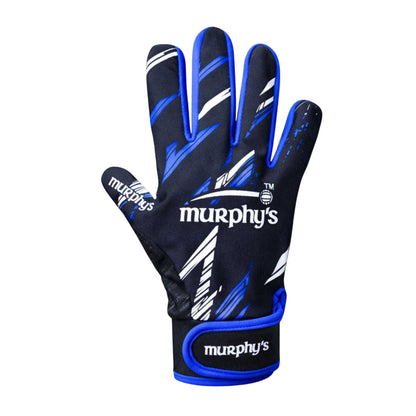 Black-White-Blue - Front - Murphys Childrens-Kids Vision Gaelic Gloves