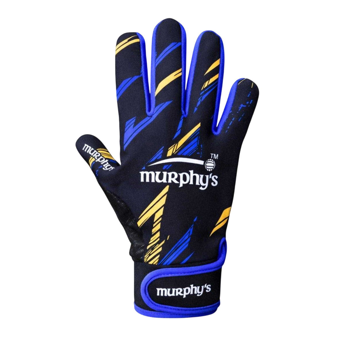 Black-Amber-Blue - Front - Murphys Childrens-Kids Vision Gaelic Gloves