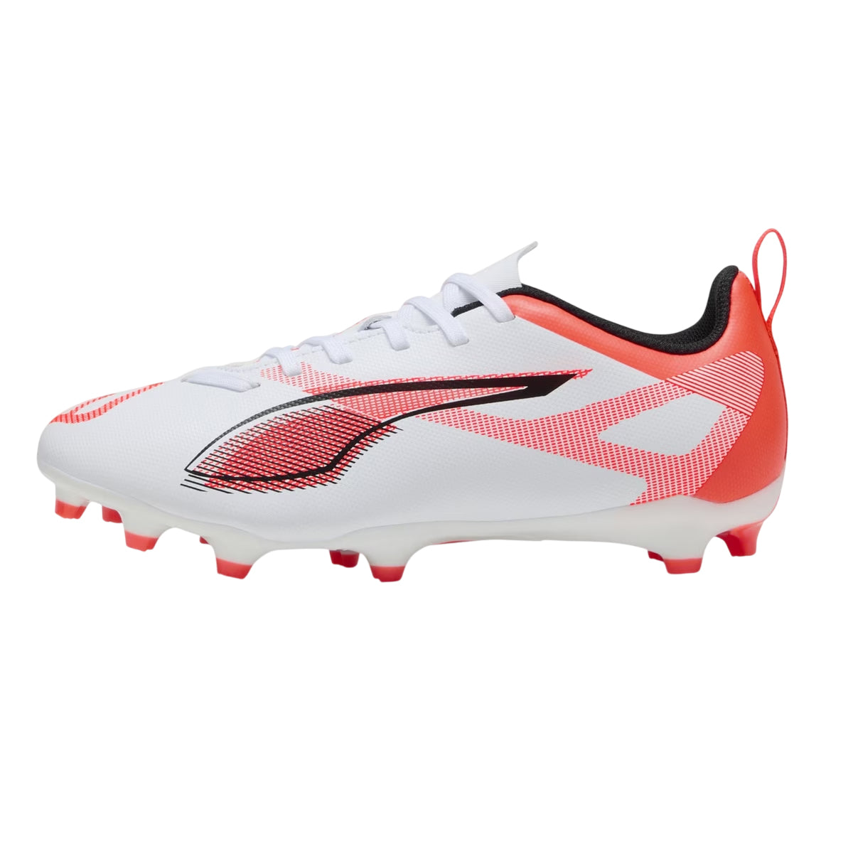 White-Black-Red - Side - Puma Mens Ultra 5 Play Football Boots