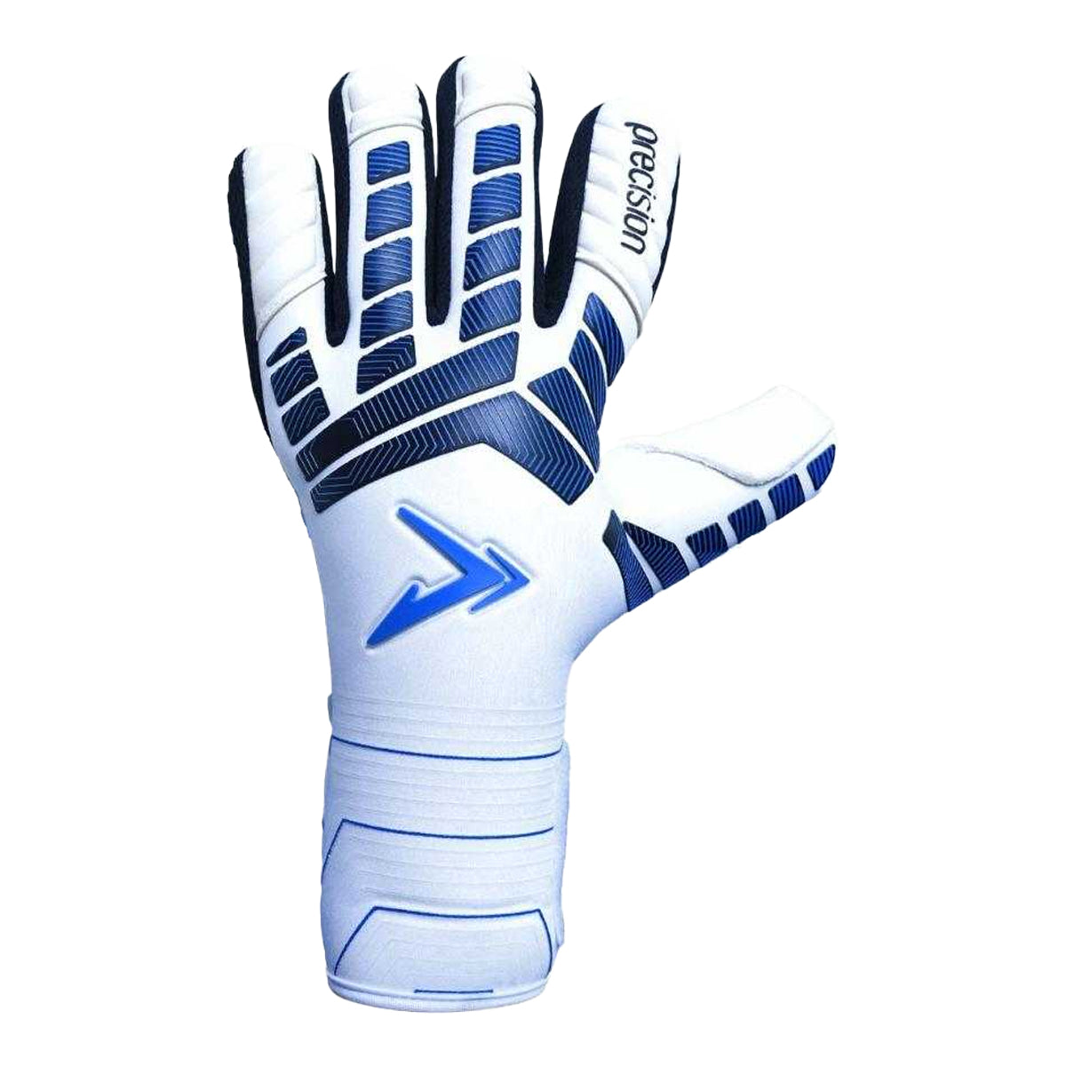 White-Blue - Front - Precision Unisex Adult Elite 3.0 Giga Goalkeeper Gloves