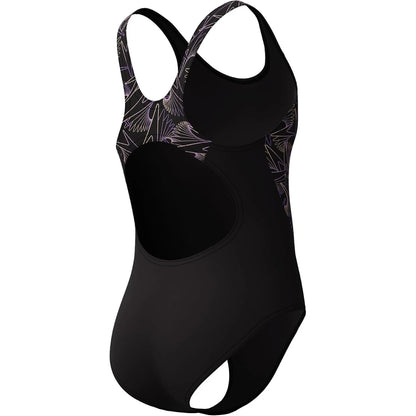 Peach - Lifestyle - Speedo Childrens-Kids Hyperboom Splice Muscleback One Piece Swimsuit
