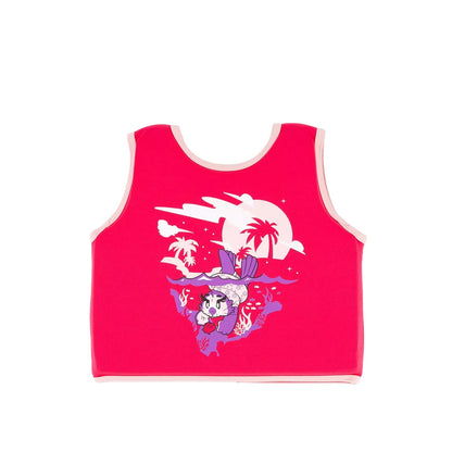 Pink-Purple - Back - Speedo Childrens-Kids Otter Print Swim Vest
