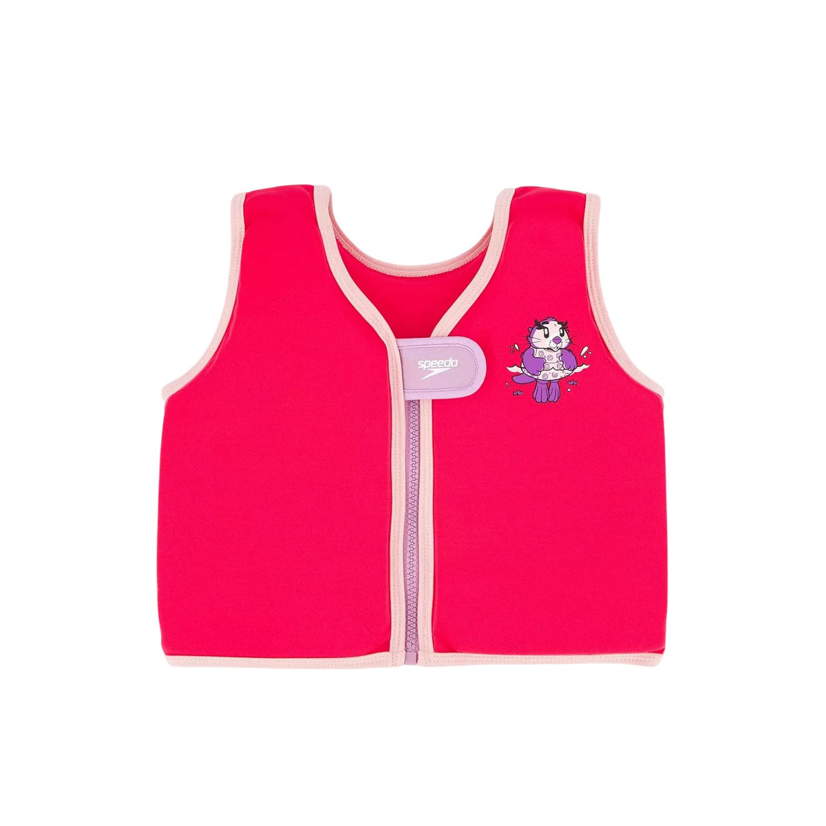 Pink-Purple - Front - Speedo Childrens-Kids Otter Print Swim Vest