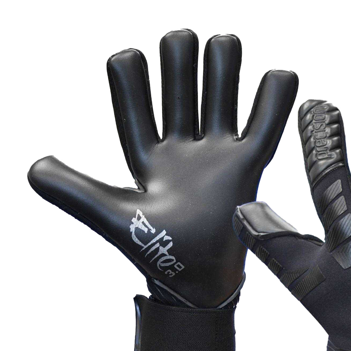 Black-Blackout - Side - Precision Unisex Adult Elite 3.0 Blackout Goalkeeper Gloves