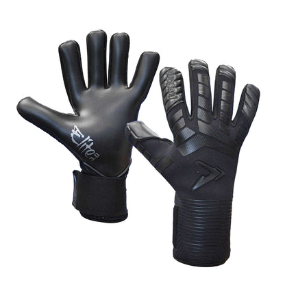 Black-Blackout - Front - Precision Unisex Adult Elite 3.0 Blackout Goalkeeper Gloves