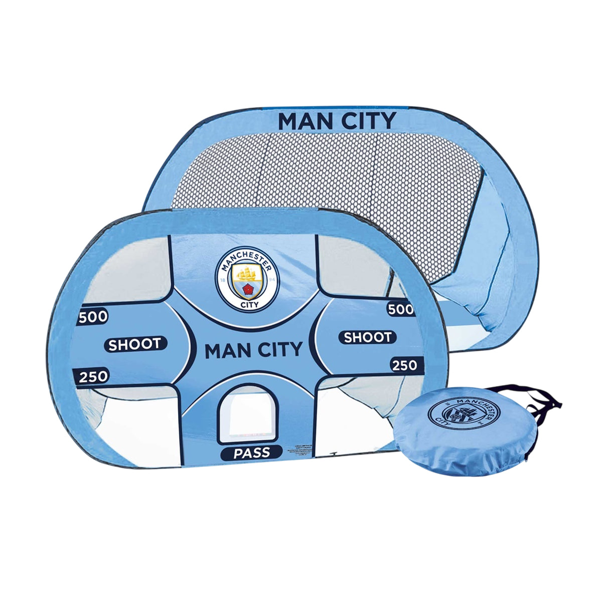 Blue-White - Front - Real Madrid CF 2 in 1 Pop Up Football Goal